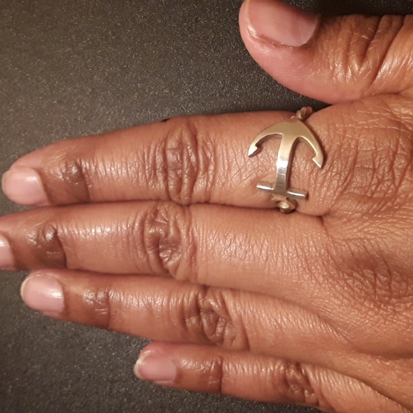 Seed & Sage Genuine Sterling Silver Anchor Ring - Size 9 - Picture 7 of 10